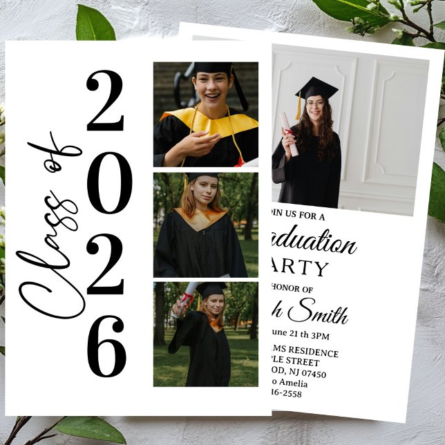 Fiesta de Graduación Moderna Foto Invitación de Gr (Subido por el creador)