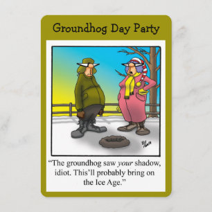 Fiesta de Groundhog Day Invitaciones humorísticas