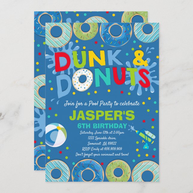 Fiesta De Grupo De Invitación A La Fiesta De Bille (Anverso / Reverso)