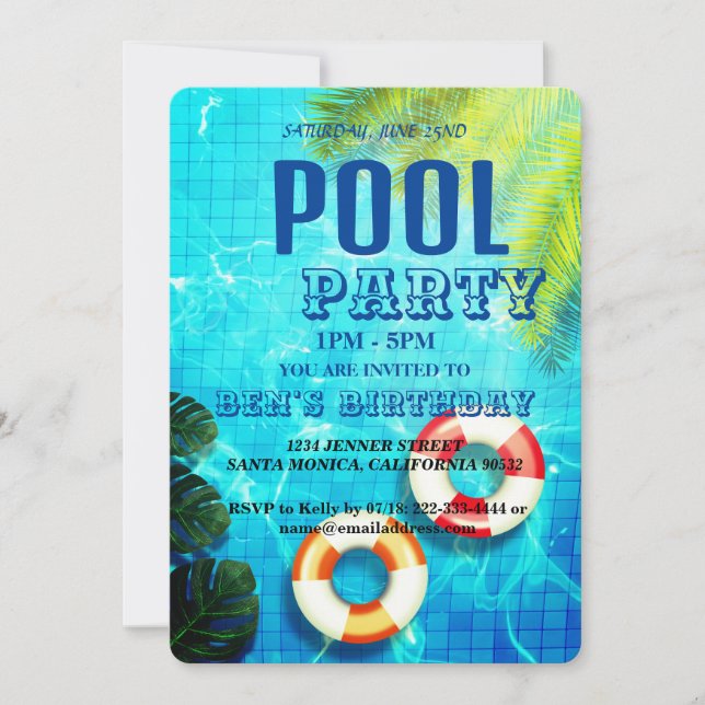 Fiesta de grupo | Invitación de cumpleaños para na (Anverso)