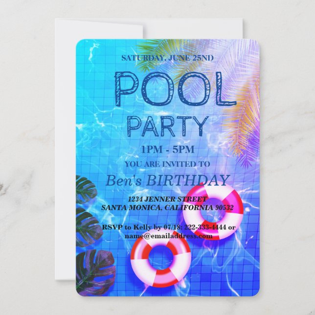 Fiesta de grupo | Invitación de cumpleaños para na (Anverso)