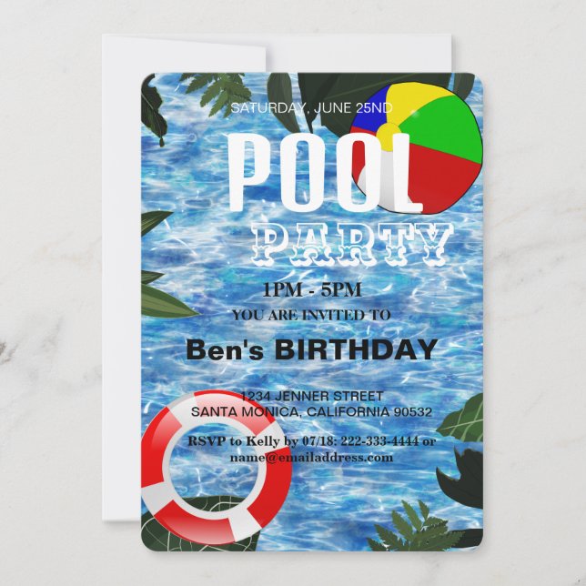 Fiesta de grupo | Invitación de cumpleaños para na (Anverso)