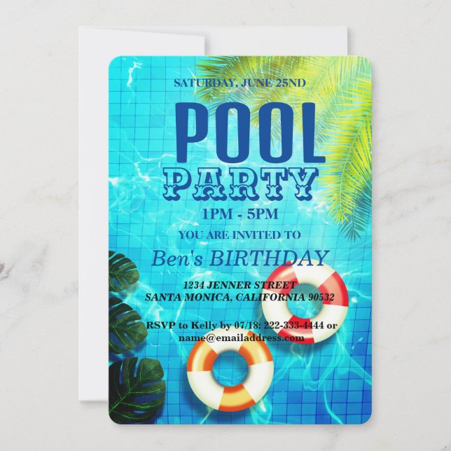 Fiesta de grupo | Invitación de cumpleaños para na (Anverso)