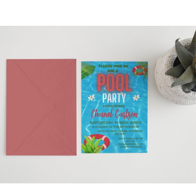 Fiesta de grupo tropical | Invitación al cumpleaño (Subido por el creador)