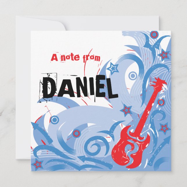 Fiesta de guitarra de Rockin, tarjeta de nota de a (Anverso)