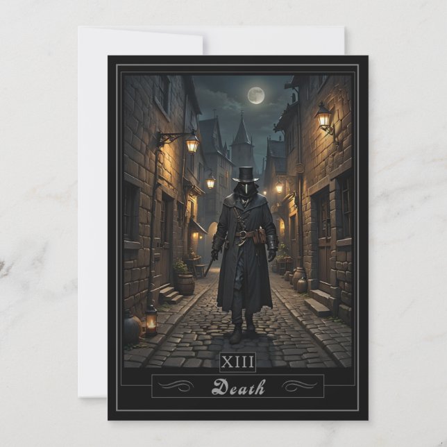 Fiesta de Halloween de la Tarjeta Tarot de Muerte (Reverso)