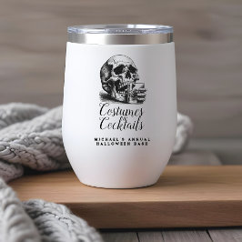 Fiesta de Halloween de los disfraces de cráneo gót