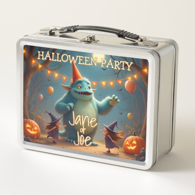 Fiesta de Halloween de Monstruo Feliz para Niños (Anverso)