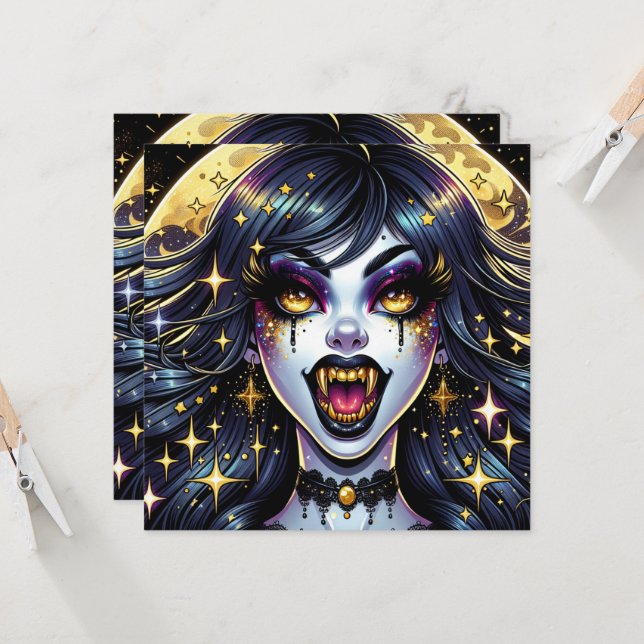 Fiesta de Halloween de vampiros al estilo de cómic (Anverso/Reverso In Situ)