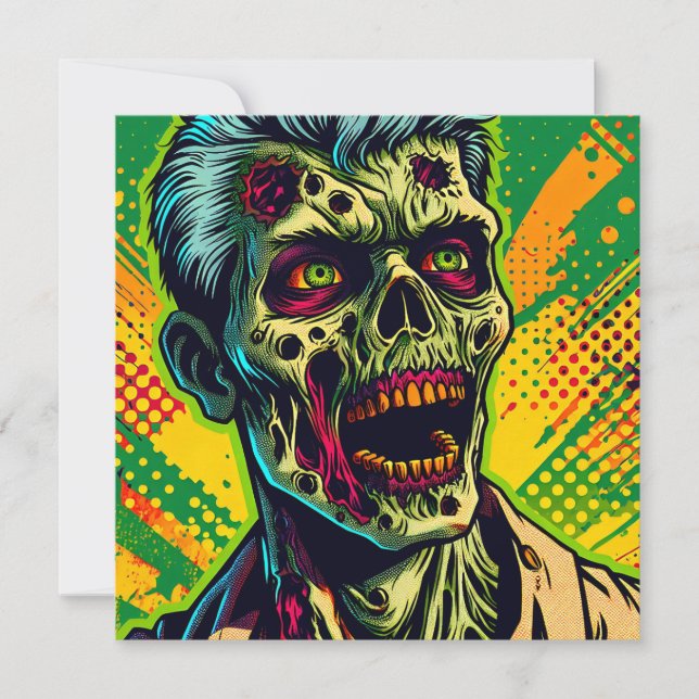 Fiesta de Halloween de Zombies Espeluznantes (Anverso)