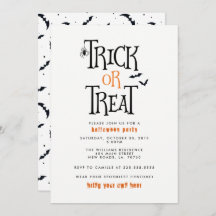 Fiesta de Halloween del truco o de la invitación