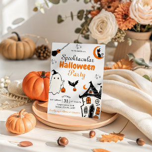 Fiesta de Halloween Espeluznante Invitación de Fan