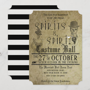 Fiesta de Halloween Espíritus Disfraces Invitación