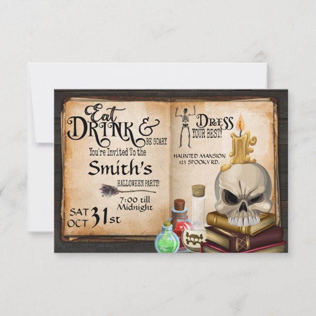 FIESTA DE HALLOWEEN, FIESTA DE DISFRACES, HALLOWEE (Anverso)