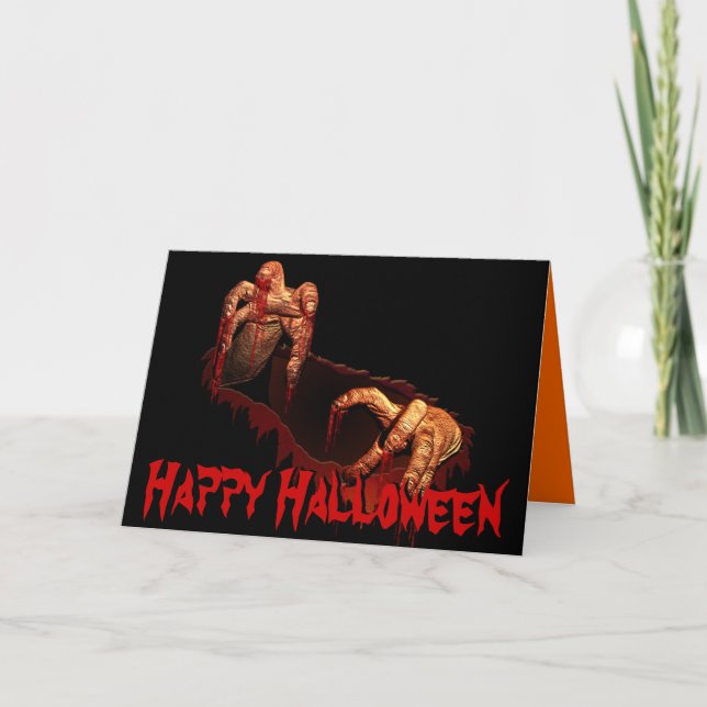 Fiesta de Halloween invita a tarjetas de Personali (Anverso)