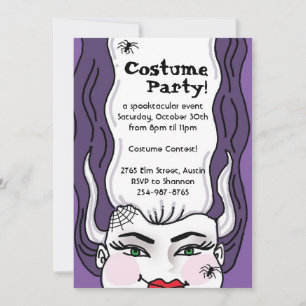 Fiesta de Halloween - novia de la invitación frank