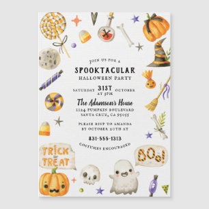 Fiesta de Halloween Spooktacular con guiones y man