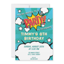 ¡FIESTA de historietas! Invitación