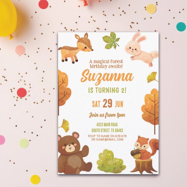 Fiesta de Invitación a Cumpleaños Forestal Animale (Subido por el creador)