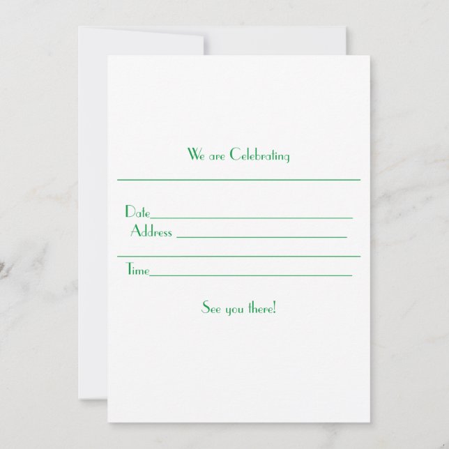 Fiesta de invitación a fruta (Reverso)