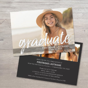 Fiesta de Invitación de graduación de moda con 4 f