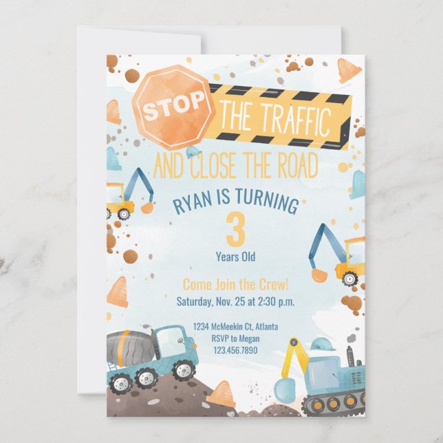 Fiesta de invitaciones a fiesta de cumpleaños de c (Anverso)