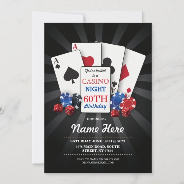 Fiesta de invitaciones al cumpleaños de Casino Nig (Anverso)
