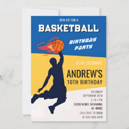 Fiesta de invitaciones de cumpleaños al baloncesto