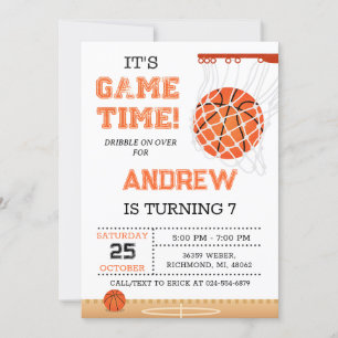 Fiesta de invitaciones de cumpleaños al baloncesto