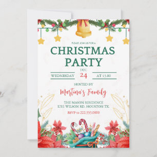 Fiesta de invitaciones para fiestas de navidades