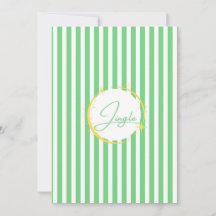 Fiesta de jingle de rayas verdes y blancas