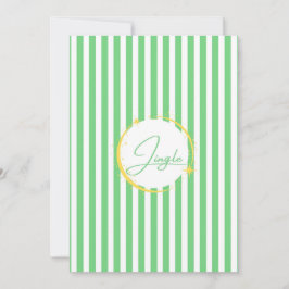 Fiesta de jingle de rayas verdes y blancas