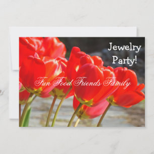 ¡Fiesta de Joyas! Invitaciones Tulipanes Rojos Inv