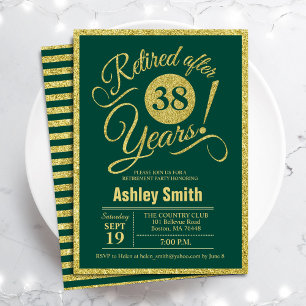 Fiesta de Jubilación - Invitación de Oro Verde