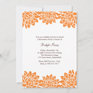 Fiesta de Jubilación Naranja Invitación moderna y