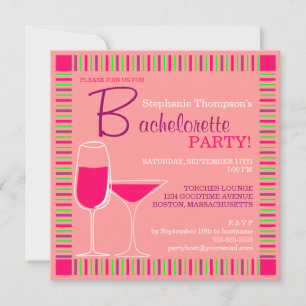 Fiesta de la Bachelette Retro Invitación a los Cóc