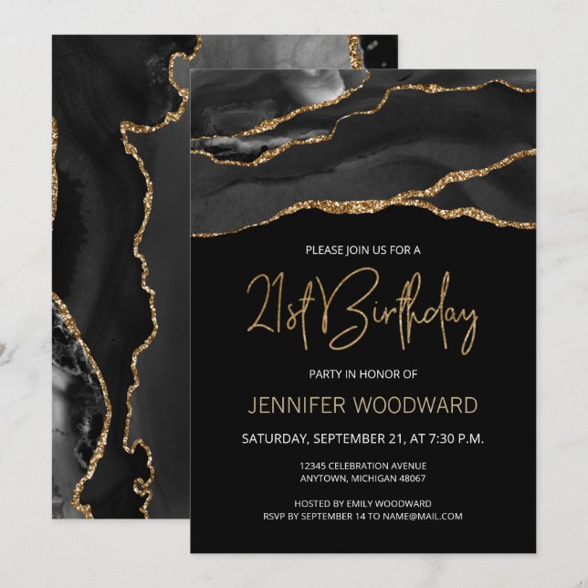 Fiesta de la Black Gold Agate 21st Birthday (Anverso / Reverso)