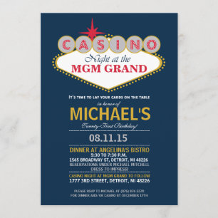 Fiesta de la cena del Casino moderno Invitación de
