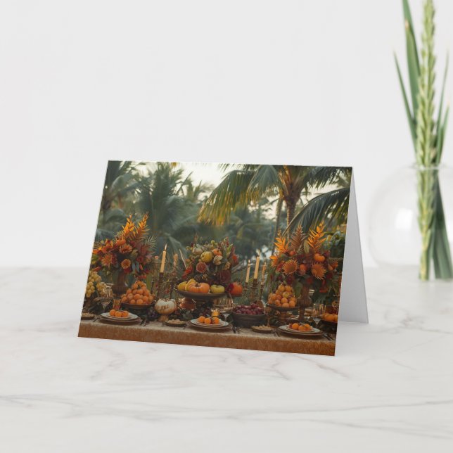 🍂 Fiesta de la Cosecha Tropical – Tarjeta de Acci (Anverso)