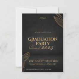 Fiesta de la invitación a graduación elegante de c