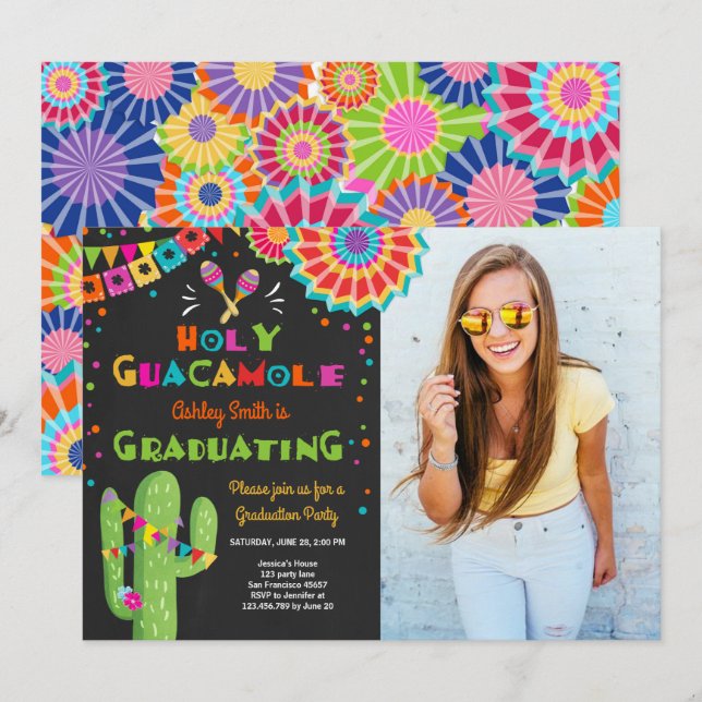 fiesta de la invitación a la graduación de la Sant (Anverso / Reverso)