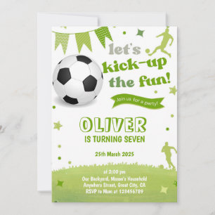 Fiesta de la invitación al cumpleaños del fútbol m