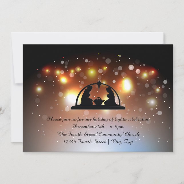Fiesta de la Natividad de LIghts - Invitación a lo (Anverso)