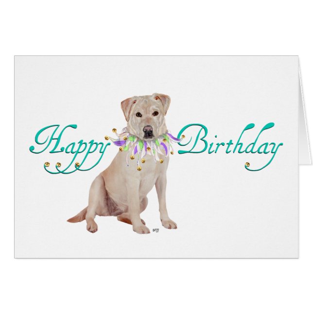 Fiesta de Labrador Retriever Amarillo (Anverso (Horizontal))