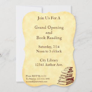 Fiesta de libros Invitaciones a Personalizados de 