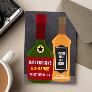 Fiesta de licenciatura en la invitación al bar