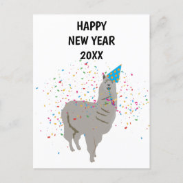 Fiesta de Llama - Tarjeta de Año Nuevo de feriado 
