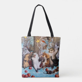 Fiesta de los animales del baile en la bolsa de
