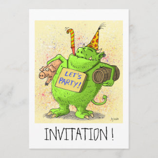 ¡fiesta de los let´s! tarjeta divertida de la
