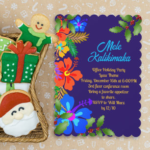 Fiesta de Luau de Navidad en la Oficina Mele Kalik